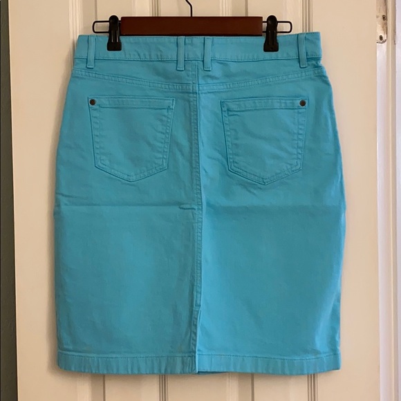 L.L. Bean Blue Denim Skirt - Picture 2 of 3